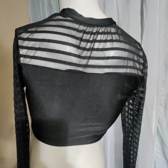 Modern - Sheer Long Sleeve Crop Top - Picture 3 of 5